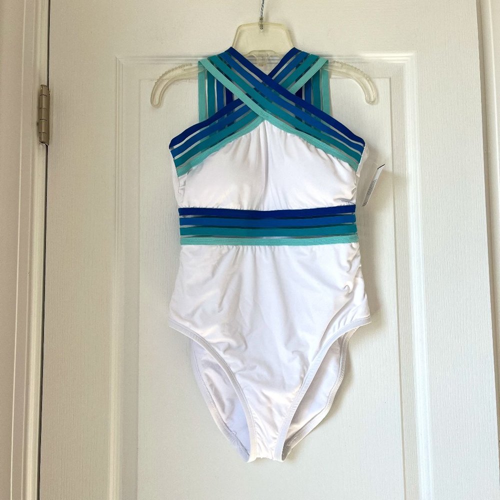 New Women's Kenneth Cole Swimsuit White Size S